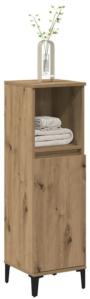 vidaXL Ντουλάπι μπάνιου Δρυς τεχνίτης 30x30x100 cm Κατασκευασμένο ξύλο
