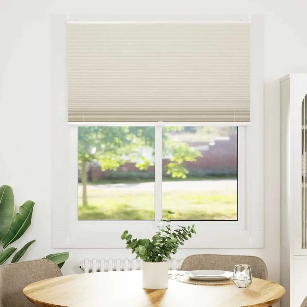 vidaXL Σύστημα Σκίασης Πλισέ Κρεμ 100 x 125 εκ.