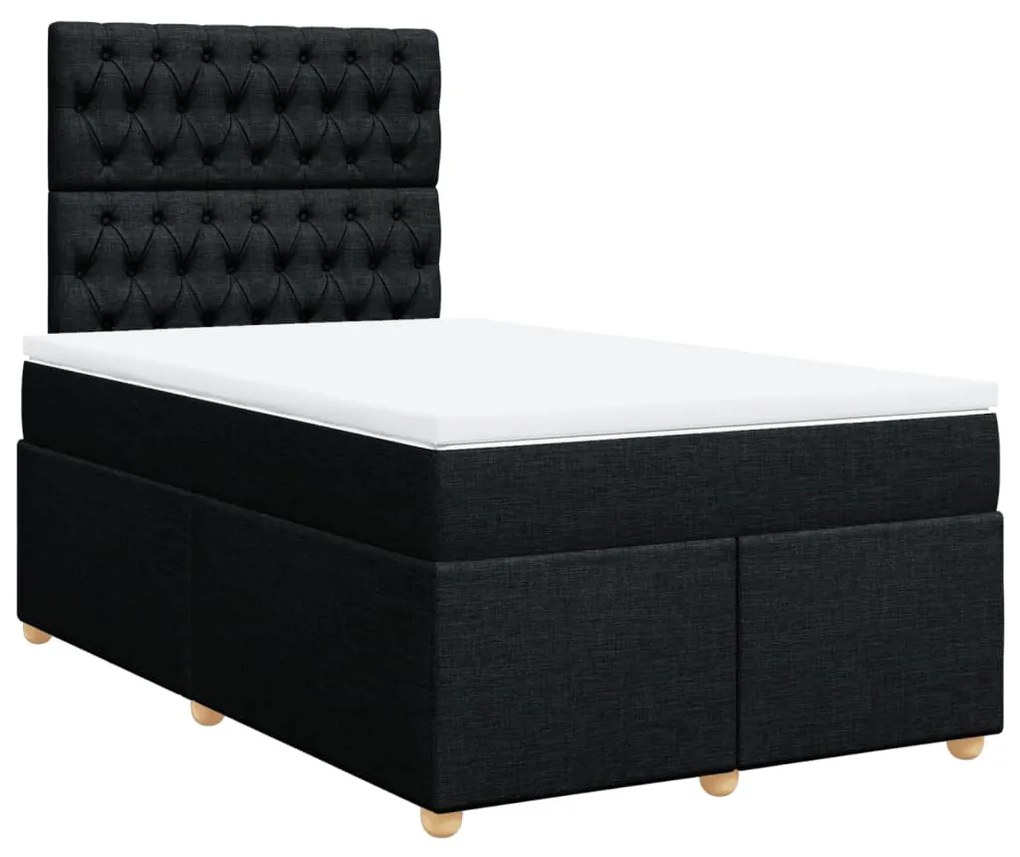 ΚΡΕΒΑΤΙ BOXSPRING ΜΕ ΣΤΡΩΜΑ ΜΑΥΡΟ 120X190 ΕΚ. ΥΦΑΣΜΑΤΙΝΟ 3293528