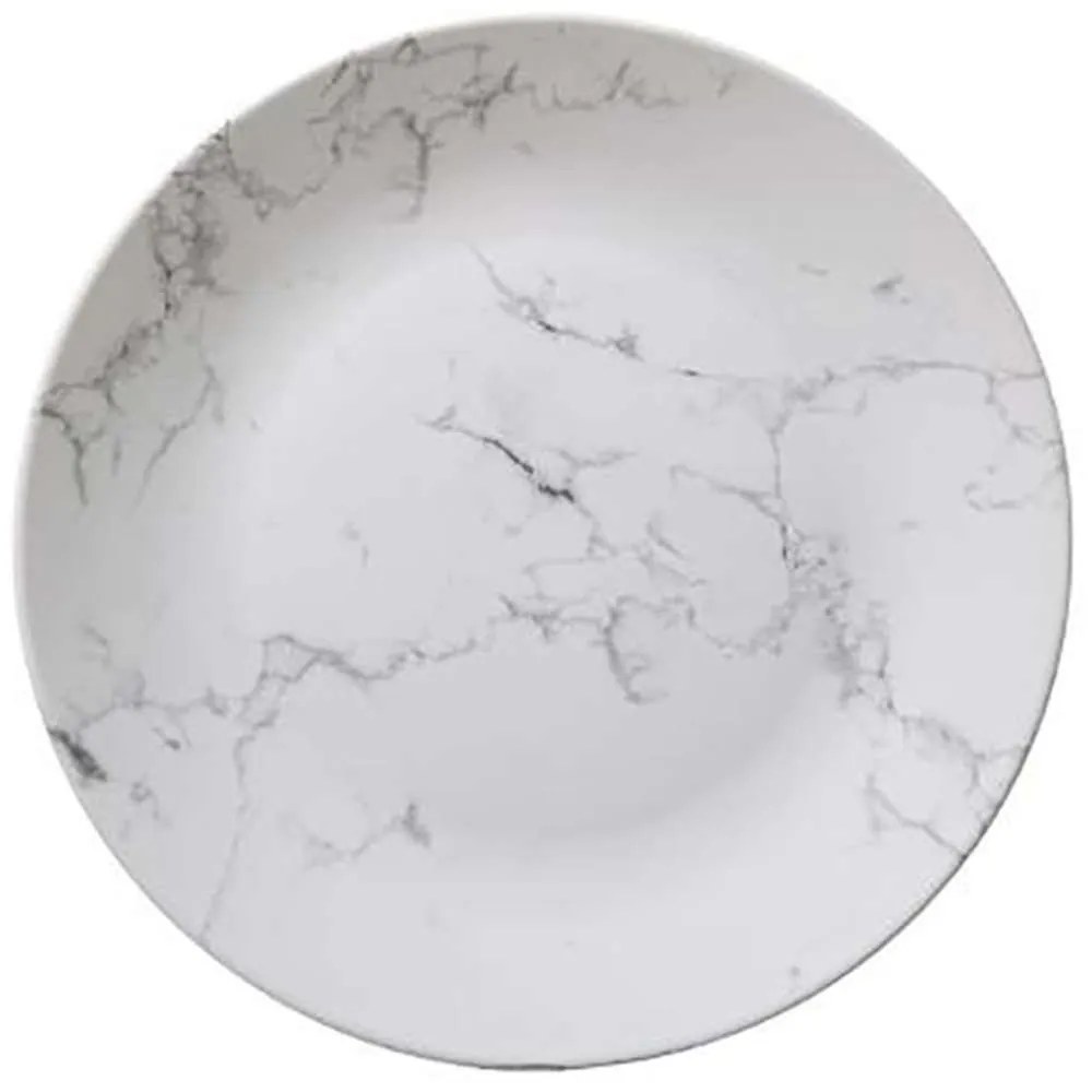 Πιάτο 07.154725A Φ27cm Κεραμικό Marble White Κεραμικό