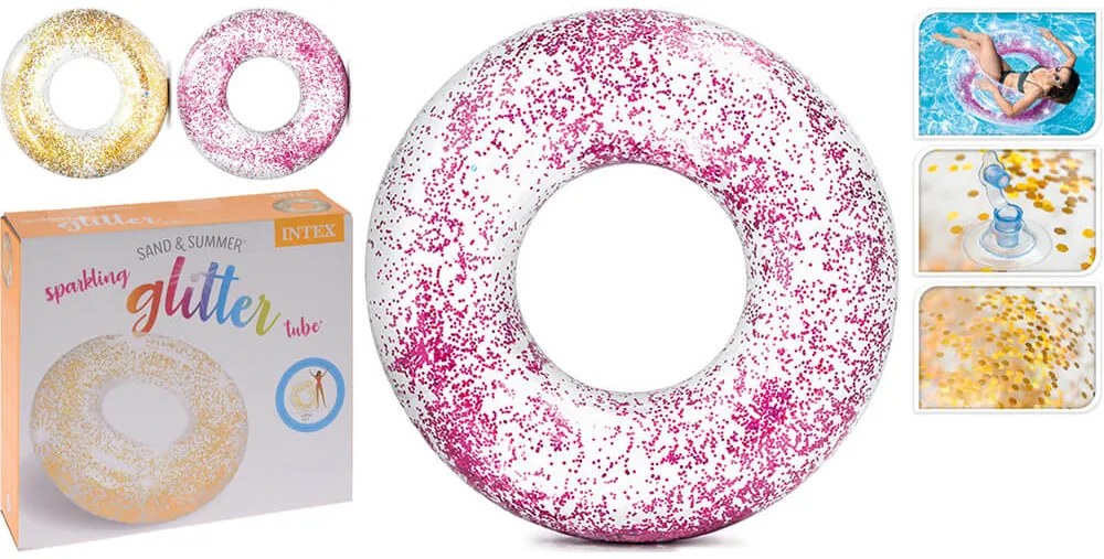 Φουσκωτή σαμπρέλα θαλάσσης Intex , 107x107cm, σε 2 επιλογές χρωμάτων