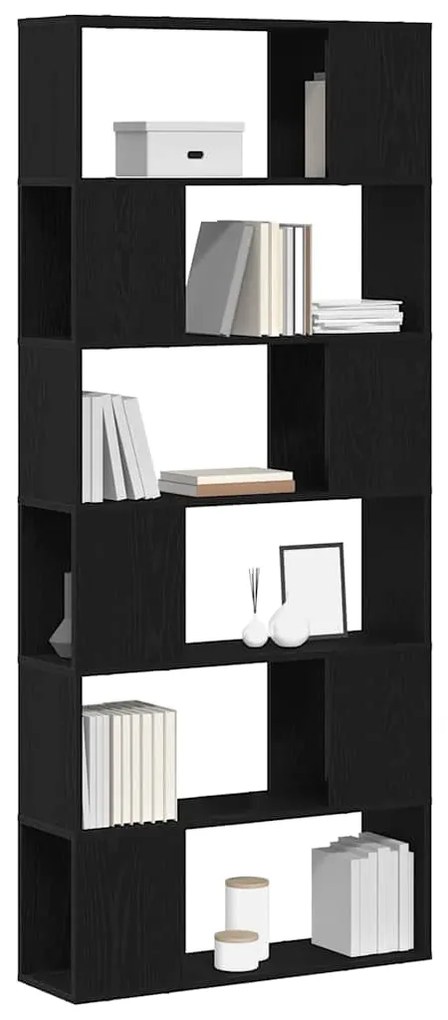 vidaXL Κέντρο ψυχαγωγίας Μαύρο 80 x 24 x 186 cm Επεξεργασμένο ξύλο