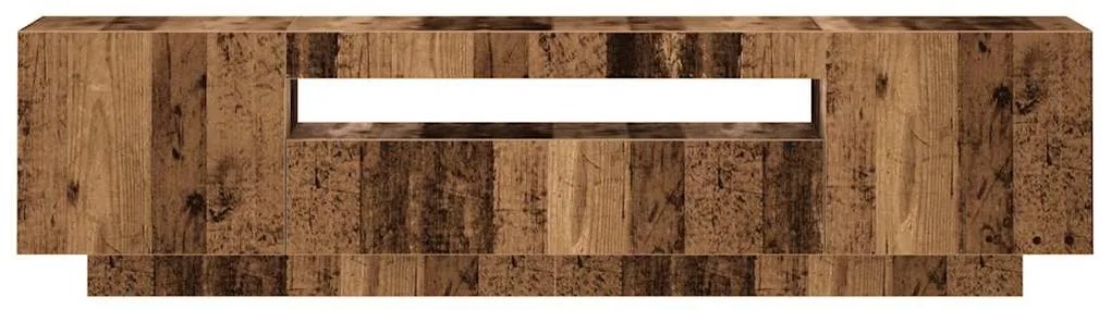 vidaXL Έπιπλο Τηλεόρασης LED Όψη Παλαιού Ξύλου 160x35x40 εκ.Επεξ. Ξύλο