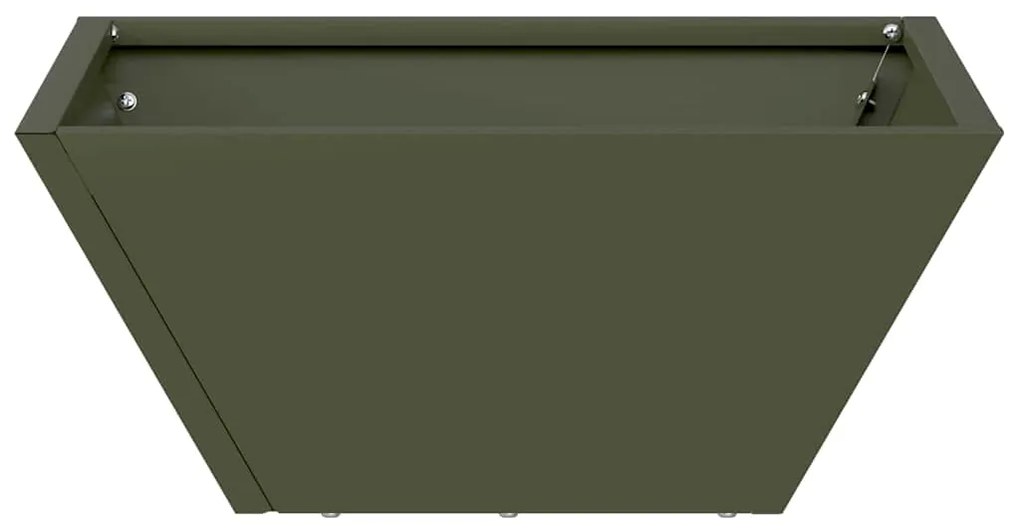vidaXL Γλάστρα Κήπου Λαδί 35 x 35 x 15 εκ. Ατσάλι