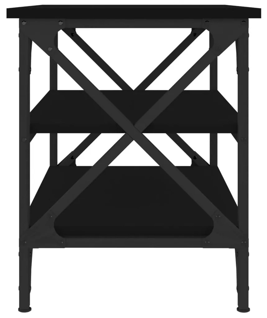 Βοηθητικό Τραπέζι Μαύρο 55 x 38 x 45 εκ. από Επεξεργασμένο Ξύλο - Μαύρο