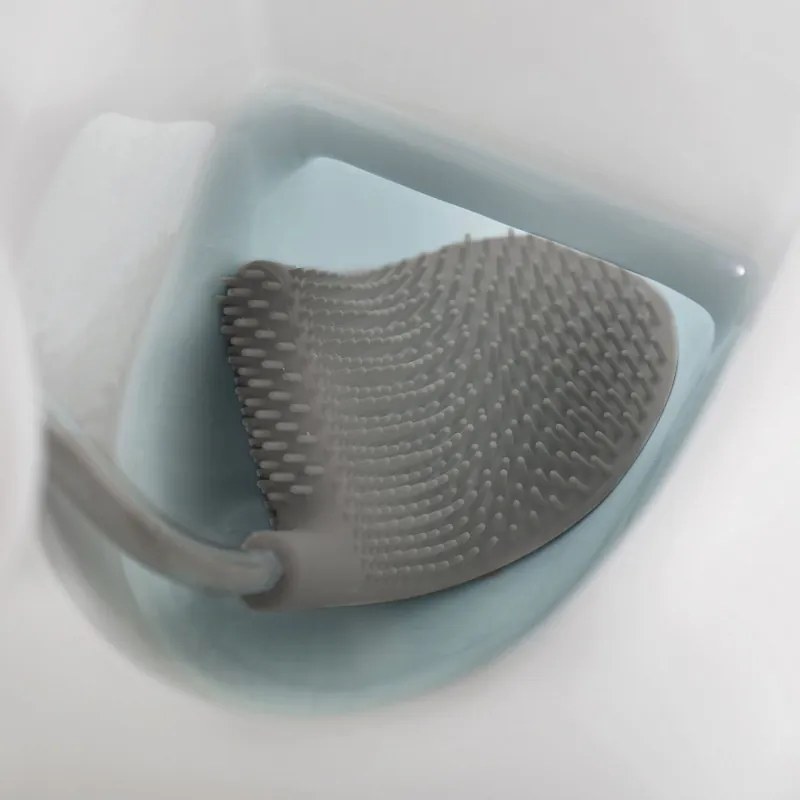 Βούρτσα τουαλέτας Joseph Joseph Flex 70517, Εύκαμπτη κεφαλή σχήματος D, Ανοξείδωτο, Λευκό/Inox