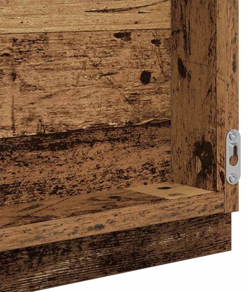 vidaXL Καθρέφτης Παλαιό ξύλο 90 x 8.5 x 37 εκ Επεξεργασμένο ξύλο