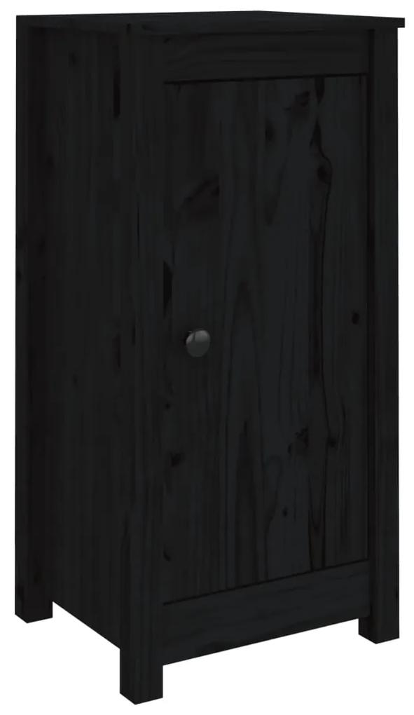 vidaXL Ντουλάπια 2 τεμ. Μαύρα 40x35x80 εκ. από Μασίφ Ξύλο Πεύκου