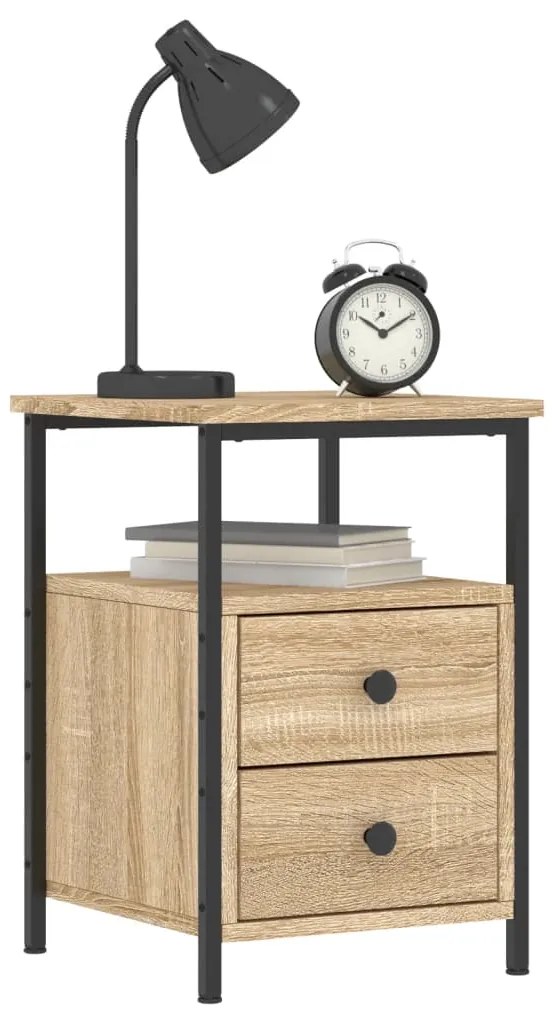 vidaXL Κομοδίνο Sonoma Δρυς 34 x 35,5 x 50 εκ. από Επεξεργασμένο Ξύλο