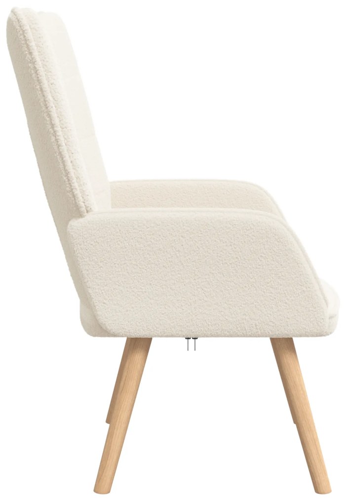 vidaXL Χαλαρωτική Πολυθρόνα Κρεμ 62 x 67 x 95.5 εκ ύφασμα