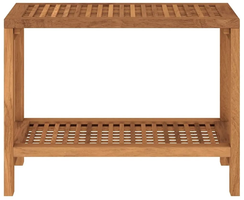 vidaXL Τραπέζι Βοηθητικό Μπάνιου 60 x 30 x 45 εκ. από Μασίφ Ξύλο Teak