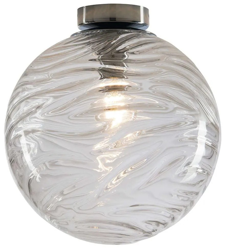Φωτιστικό Οροφής - Πλαφονιέρα Nereide I-NEREIDE-G-PL25 TR 1xE27 Led Φ25cm 25cm Clear Luce Ambiente D Glass