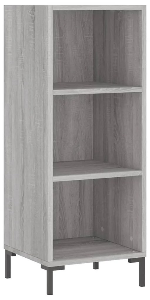 vidaXL Μπουφές Sonoma Γκρι 34,5 x 34 x 180 εκ. από Επεξεργασμένο Ξύλο