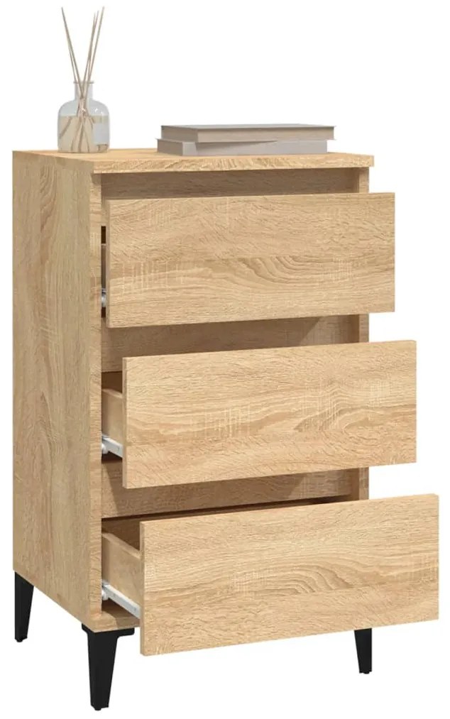 vidaXL Κομοδίνο Sonoma Δρυς 40x35x70 εκ. από Επεξεργασμένο Ξύλο