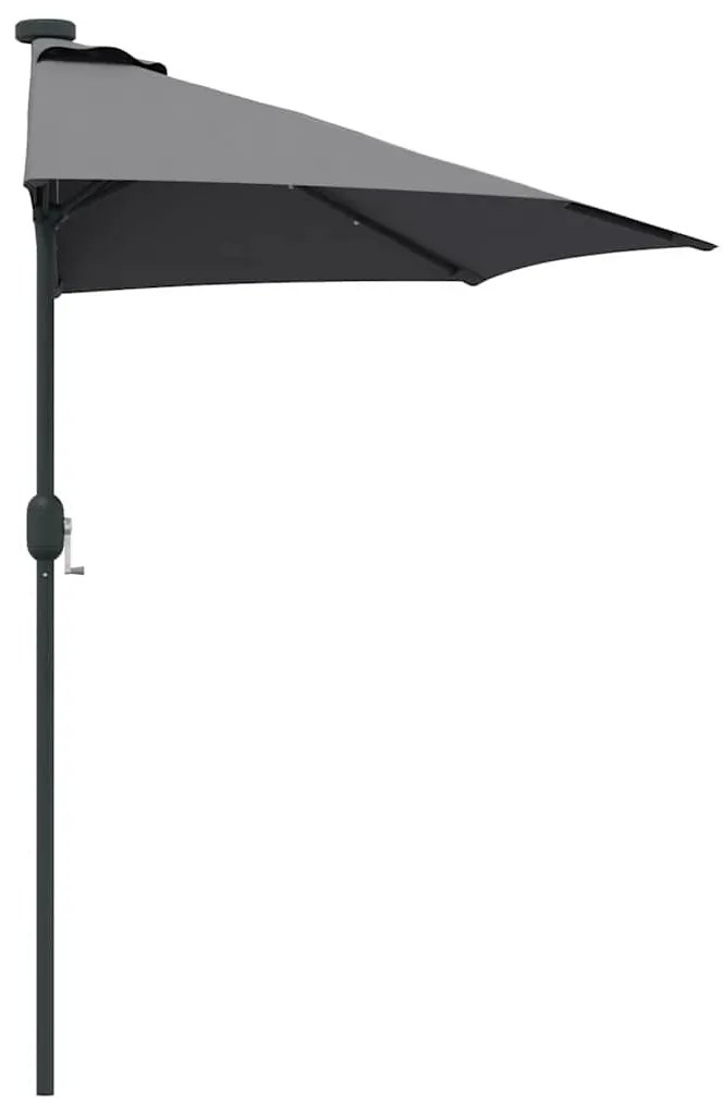 vidaXL Ομπρέλα Κήπου Ανθρακί 294 x 150 x 223 εκ ύφασμα