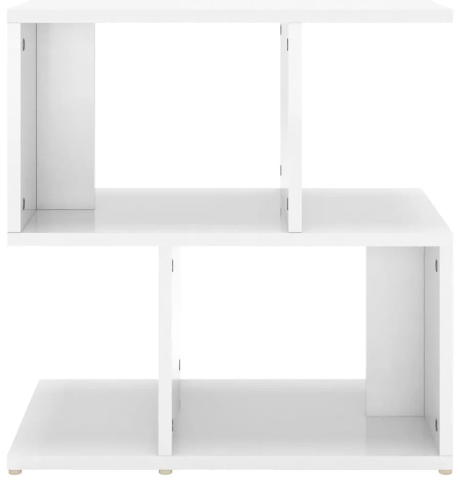 vidaXL Κομοδίνα 2 τεμ. Γυαλιστερό Λευκό 50x30x51,5 εκ. από Επεξ. Ξύλο