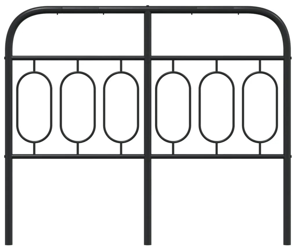 vidaXL Κεφαλάρι Μαύρο 120 εκ. Μεταλλικό