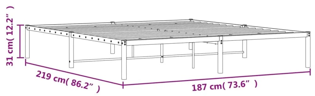 ΠΛΑΙΣΙΟ ΚΡΕΒΑΤΙΟΥ ΛΕΥΚΟ 183 X 213 ΕΚ. ΜΕΤΑΛΛΙΚΟ 373678