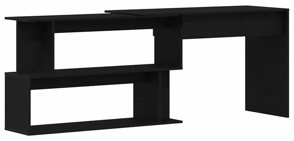 vidaXL Γραφείο Μαύρη δρυς 200 x 50 x 76 εκ. Επεξεργασμένο ξύλο