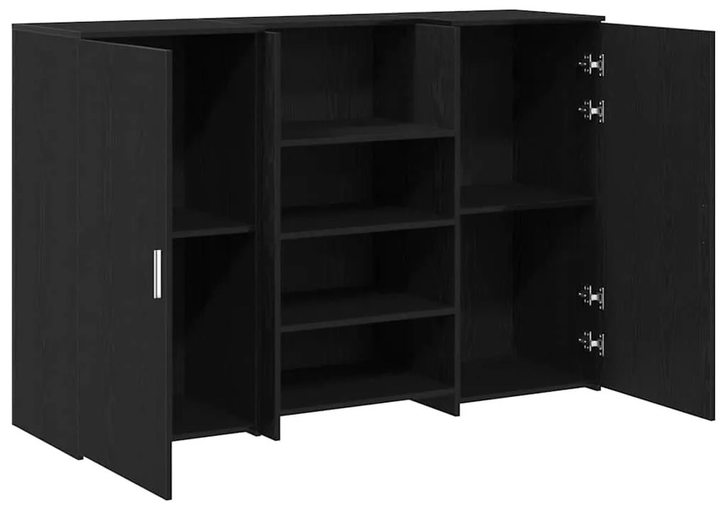 vidaXL Γραφείο υποδοχής Μαύρο Δρυς 155x50x103,5 εκ. Επεξεργασμένο Ξύλο