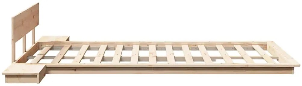 vidaXL Σκελετός Κρεβατιού Καφέ 140 x 190 cm ξύλο