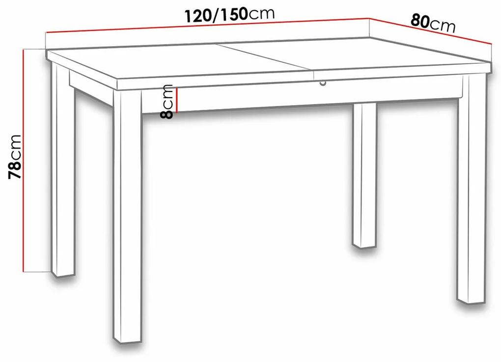 Τραπέζι Victorville 120, Καρυδί, 78x80x120cm, 32 kg, Επιμήκυνση, Πλαστικοποιημένη μοριοσανίδα, Ξύλο, Μερικώς συναρμολογημένο, Ξύλο: Οξιά | Epipla1.gr
