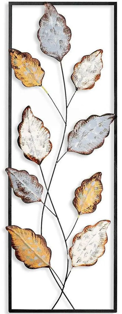 Διακοσμητικό Τοίχου Fagus 930DYU1205 32x90cm White-Gold Wallity Metal