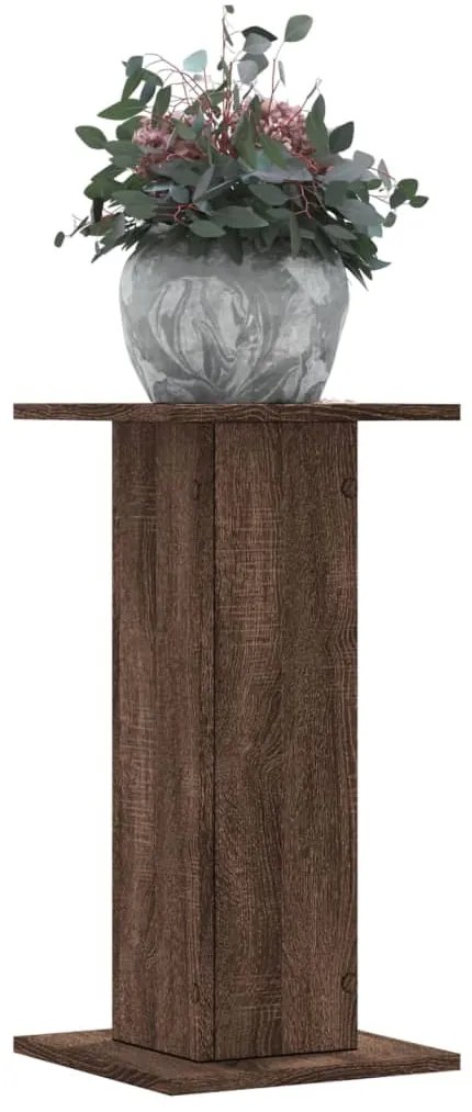 Βάσεις Φυτών 2 Τεμ. Καφέ Δρυς 30x30x60 εκ. Επεξεργασμένο Ξύλο