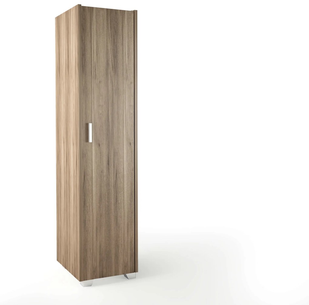 Ντουλάπα μονόφυλλη σε χρώμα καρυδί 48x50x180 500-00347