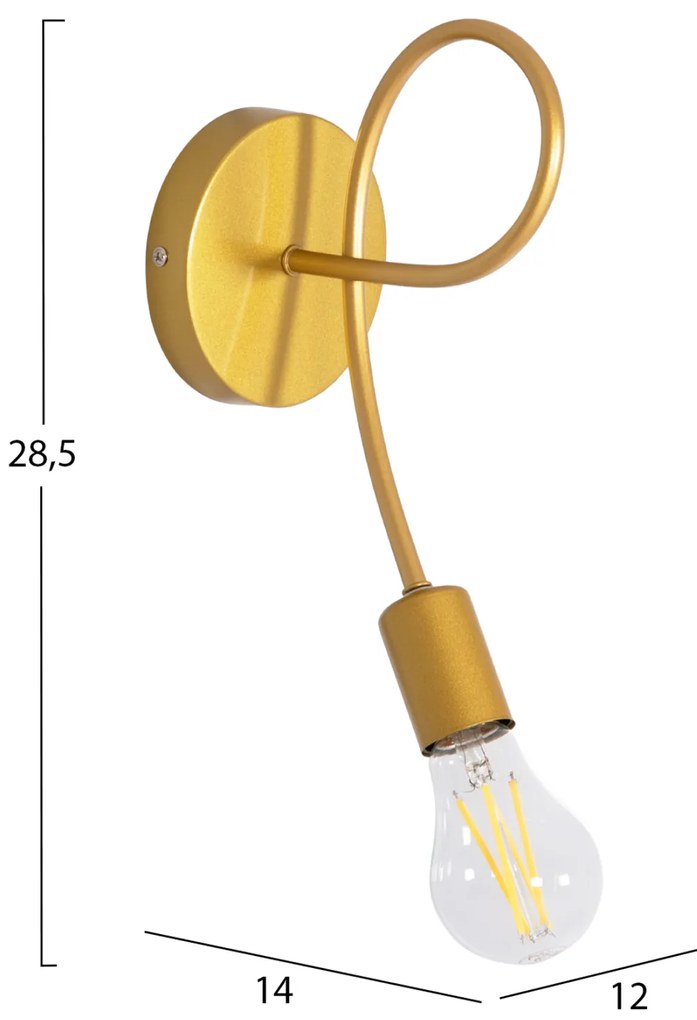ΑΠΛΙΚΑ ΤΟΙΧΟΥ FRIDRIK HM7399.12 ΜΕΤΑΛΛΟ ΣΕ ΧΡΥΣΟ 12x15,5x28,5Υεκ. - 0538163 - HM7399.12