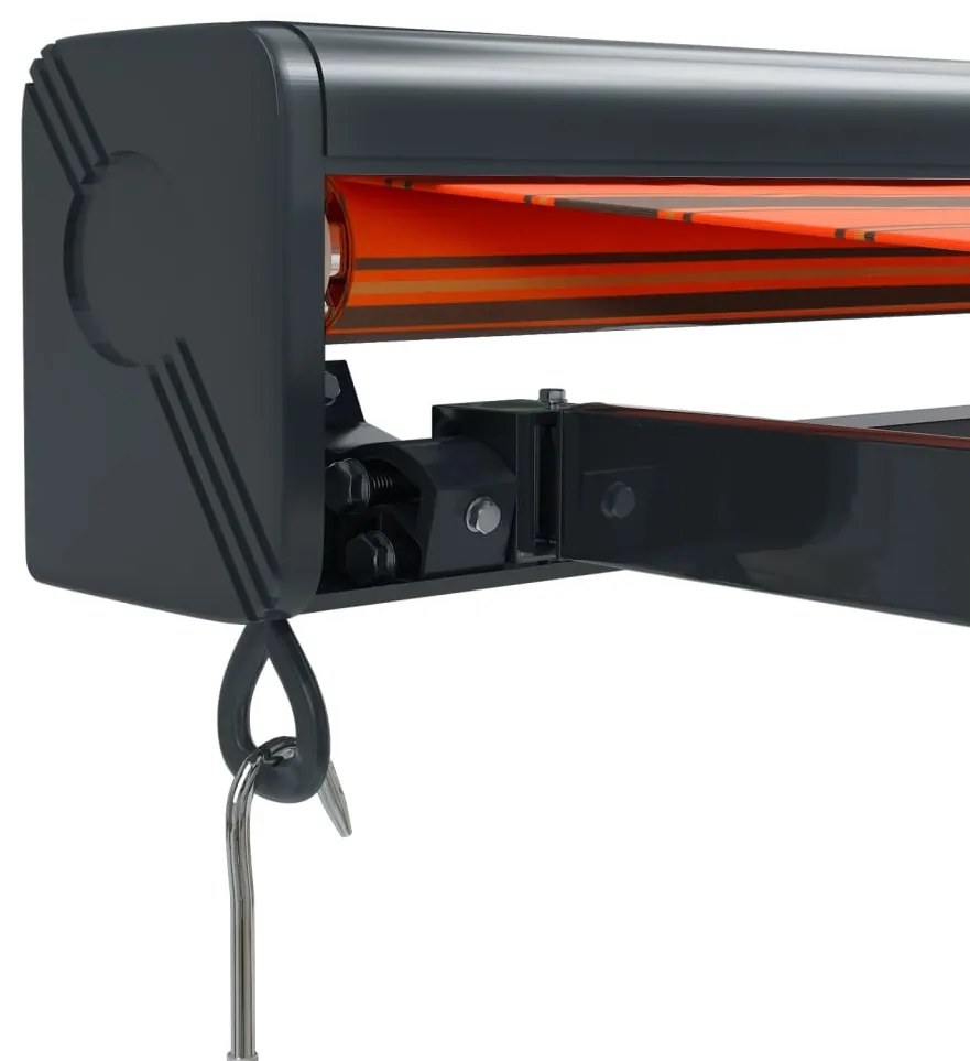 vidaXL Τέντα Πτυσσόμενη Πορτοκαλί/Καφέ 4,5 x 3 μ. Ύφασμα και Αλουμίνιο