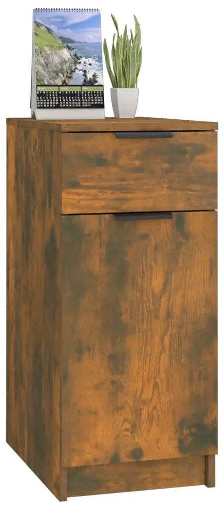 vidaXL Ντουλάπι Γραφείου Καπνιστή Δρυς 33,5x50x75 εκ. Επεξεργ. Ξύλο