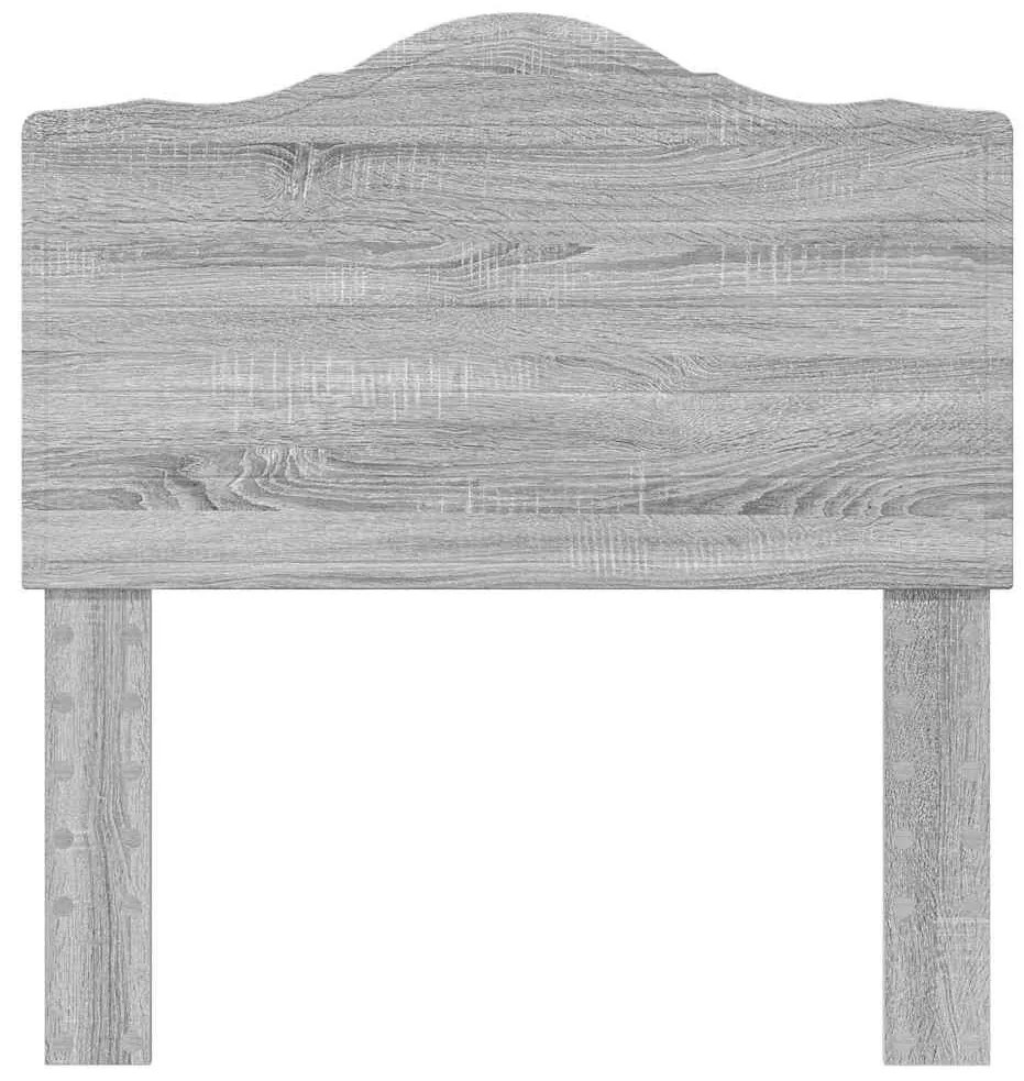 vidaXL Κεφαλάρι με κεφαλάρι Γκρίζο Σονομα 90 cm Επεξεργασμένο ξύλο