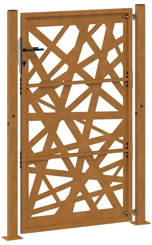 vidaXL Πόρτα Κήπου 100x150 εκ. από Ατσάλι με Ανθεκτικό στις Καιρικές Συνθήκες Φωτισμού