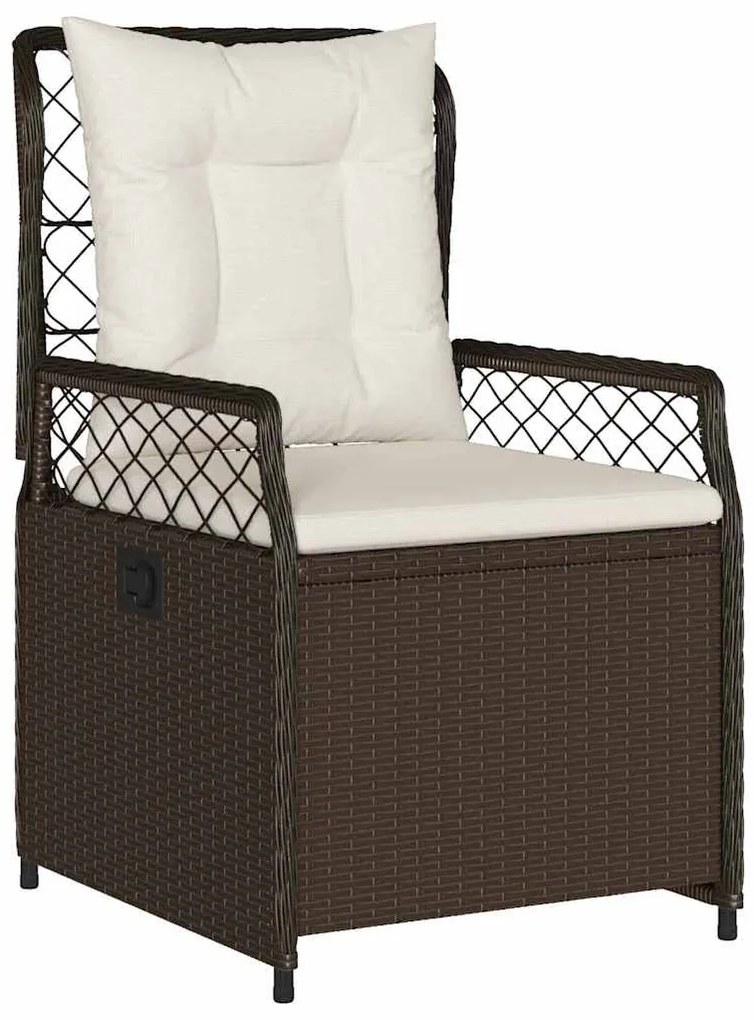 vidaXL Σέτ φαγητού για κήπο 5 pcs Καφέ συνθετικό ρατάν