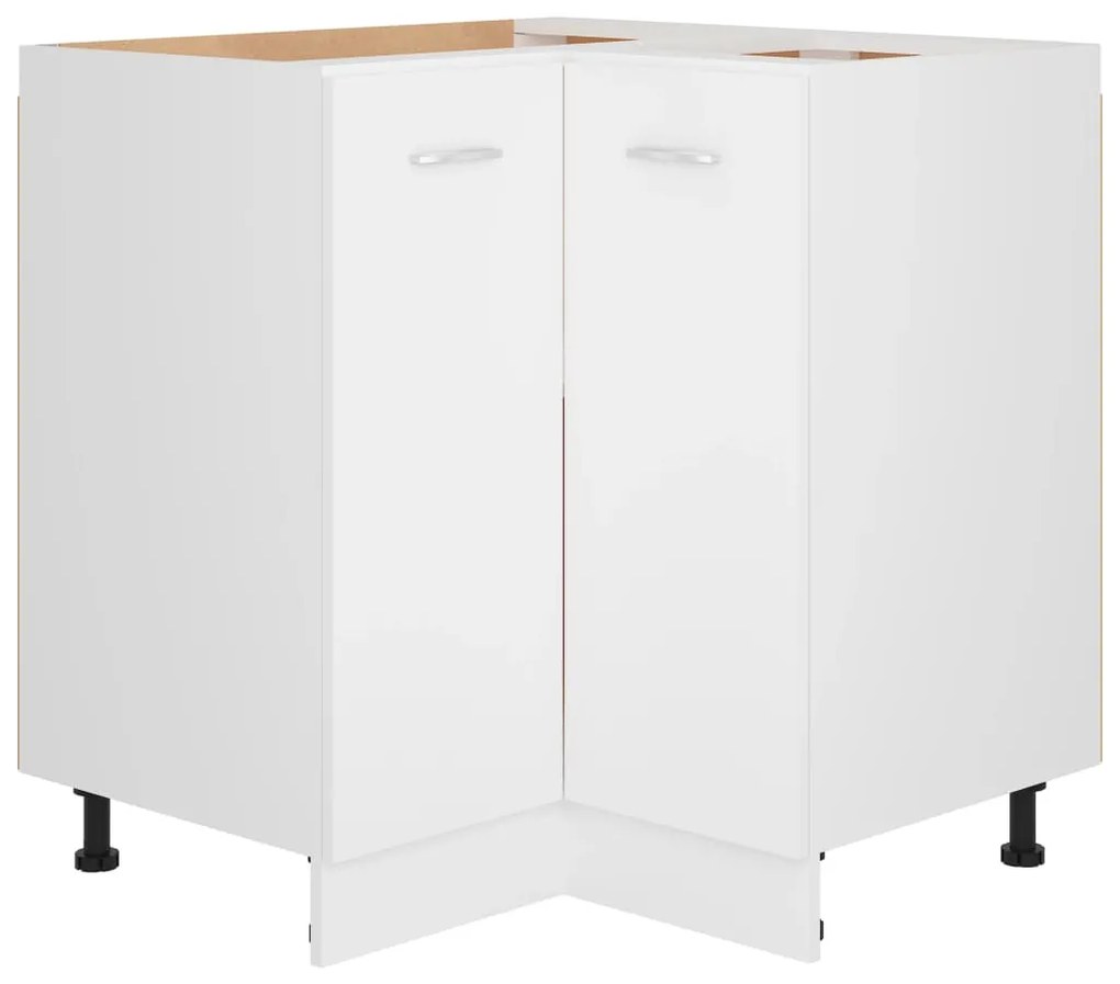 vidaXL Γωνιακό Ντουλάπι "Lyon" Λευκό 75,5x75,5x81,5 εκ. από Τεχνητό Ξύλο