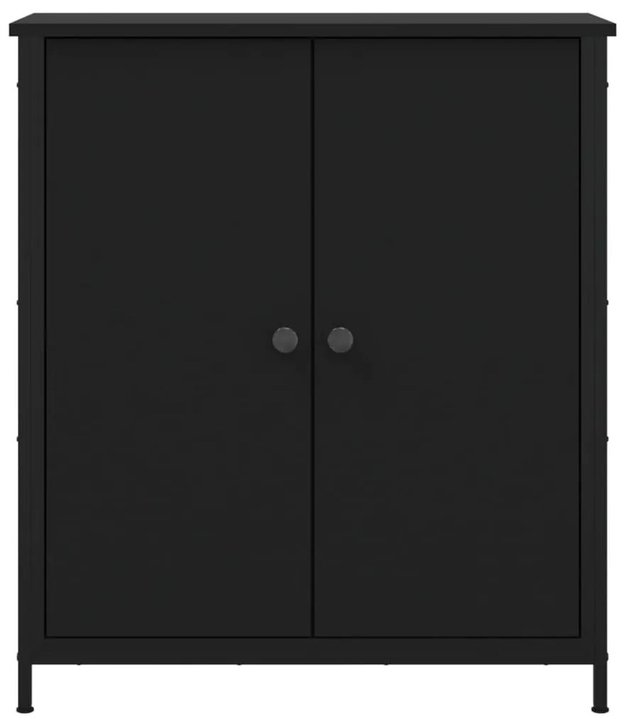 Ντουλάπι Μαύρο 70 x 30 x 80 εκ. από Επεξεργασμένο Ξύλο - Μαύρο