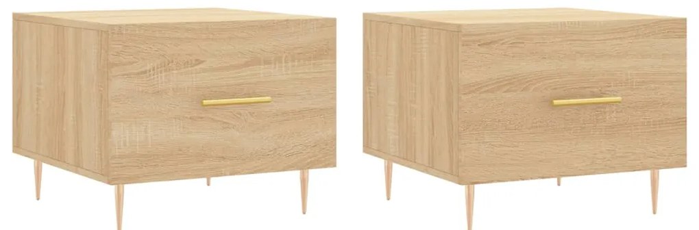 vidaXL Τραπεζάκια Σαλονιού 2 τεμ Sonoma Δρυς 50x50x40 εκ Επεξ. Ξύλο