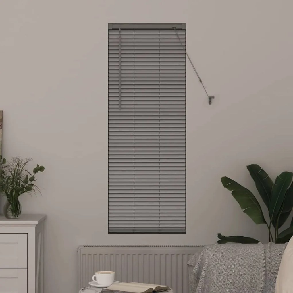 vidaXL Ρολό Παραθύρου με κουρτίνες Ασημί 80 x 130 εκ Αλουμίνιο