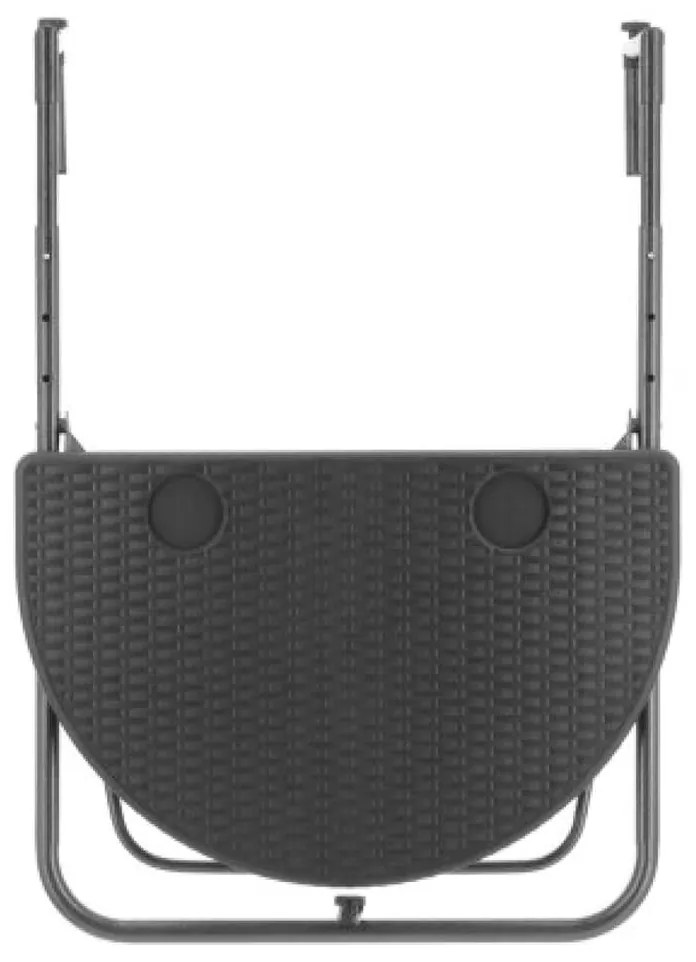 Livin'outdoor 441601  Balcony Foldable Table Half Round Grey