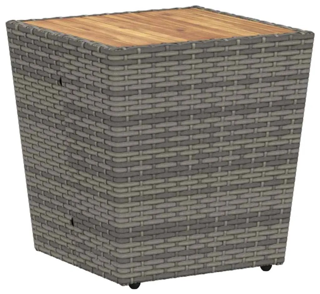 vidaXL Σετ Μπιστρό Κήπου 3 pcs Γκρι συνθετικό ρατάν