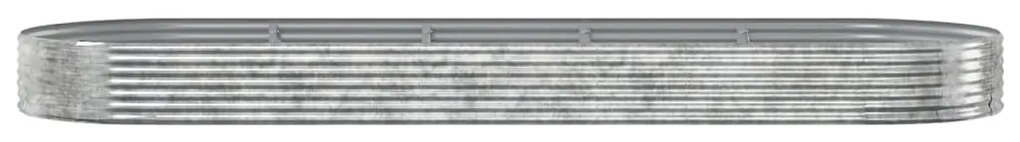 vidaXL Ζαρντινιέρα Ασημί 450x140x36 εκ. Γαλβανισμένος χάλυβας