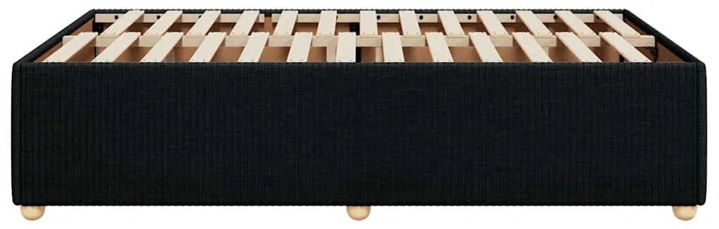 vidaXL Πλαίσιο Κρεβατιού χωρίς στρώμα Μαύρο 120x190 εκ. Υφασμάτινο