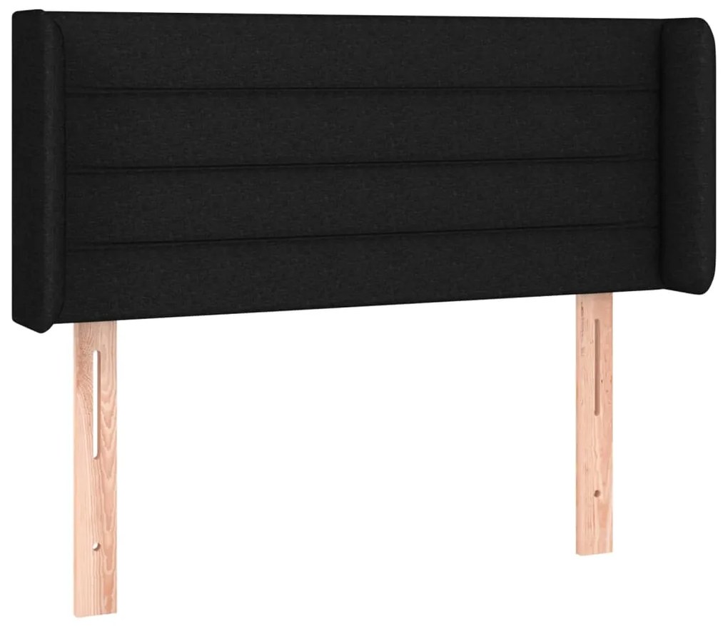 vidaXL Κεφαλάρι Κρεβατιού LED Μαύρο 93x16x78/88 εκ. Υφασμάτινο