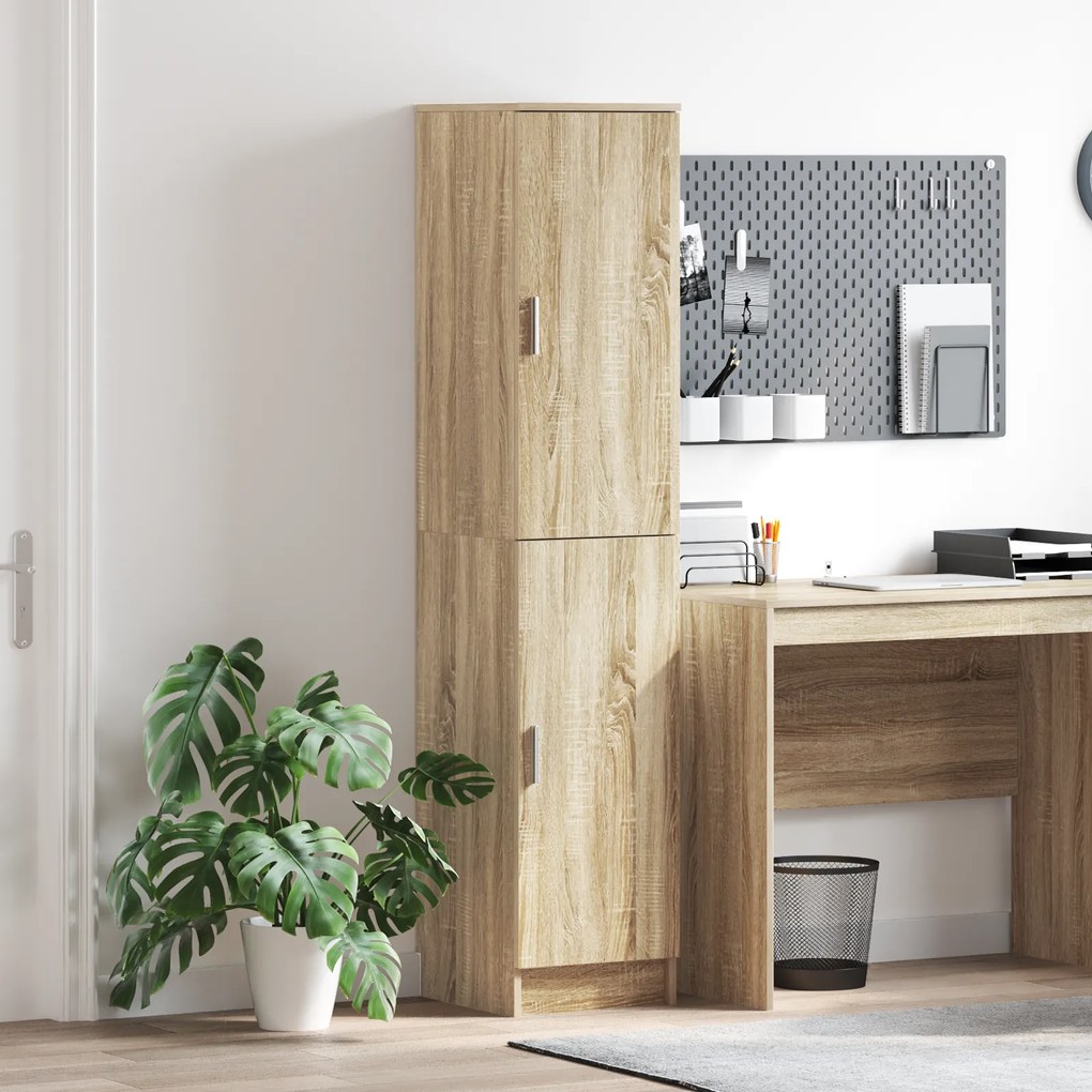 vidaXL Ψηλό Ντουλάπι Sonoma Δρυς 35 x 39 x 168 εκ Επεξεργασμένο ξύλο