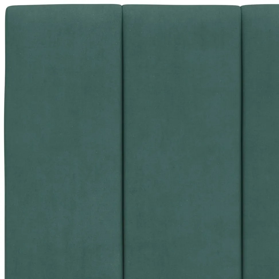 vidaXL Κρεβάτι με Στρώμα Hanko Σκούρο Πράσινο 180x200εκ. Βελούδινο