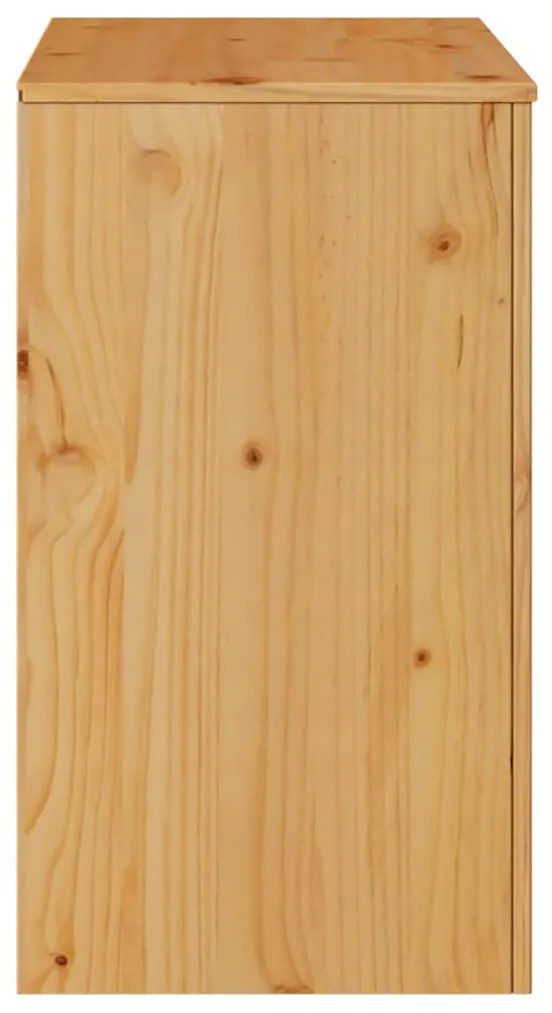 vidaXL Πλαϊνό γραφείο Drammen Δρυς 79 x 43 x 75.5 εκ Μασίφ ξύλο πεύκου