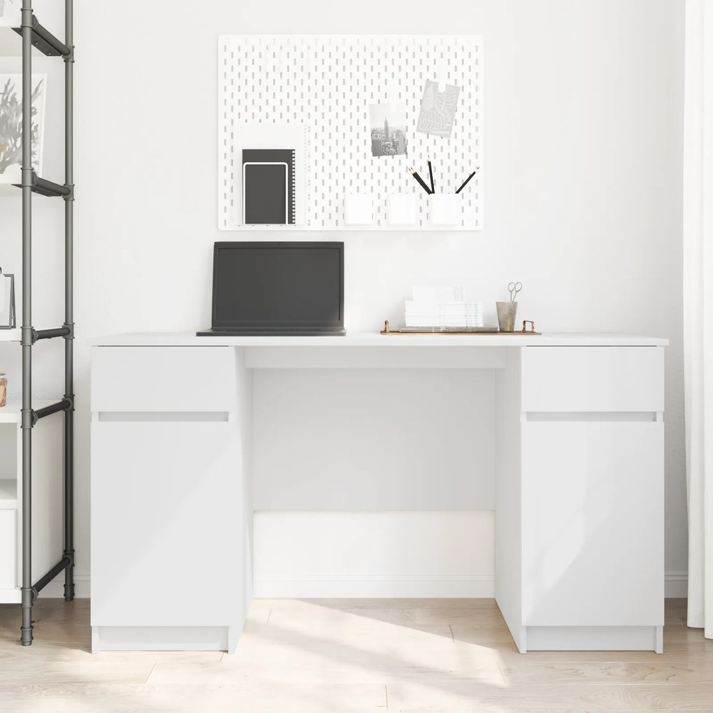 vidaXL γραφείο Λευκό 140x49x76 εκ Επεξεργασμένο ξύλο