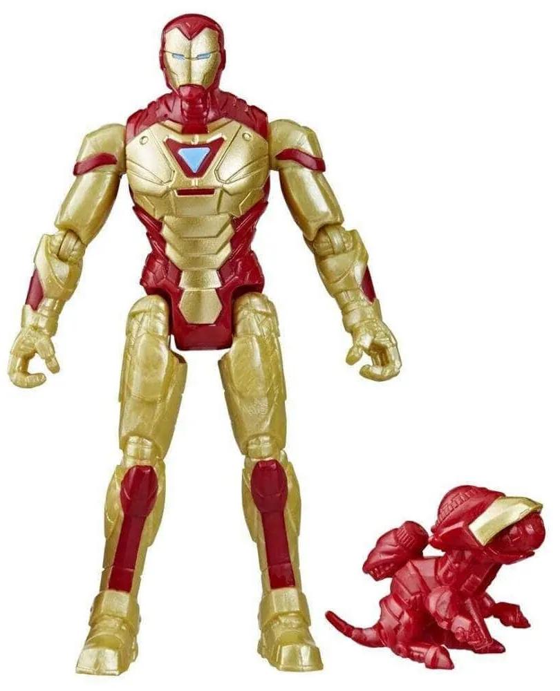 Φιγούρα Δράσης Marvel Mech Strike Mechasaurus Iron Man 6 F6672 Red-Gold Hasbro