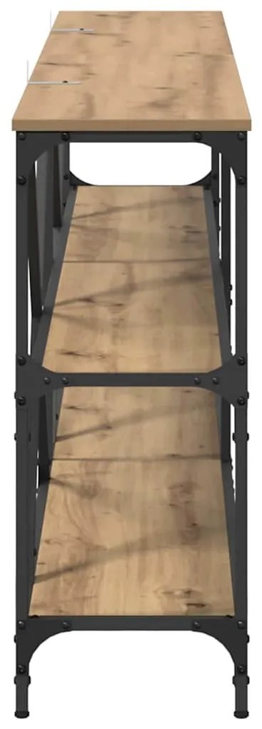 vidaXL Τραπέζι κονσόλας με ράφι Artisan Oak 180 x 30 x 75 εκ
